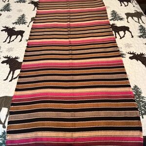 Etro Milano Vibrant Striped Scarf/Shawl in Pinks and Browns/Freshly Dry Cleaned